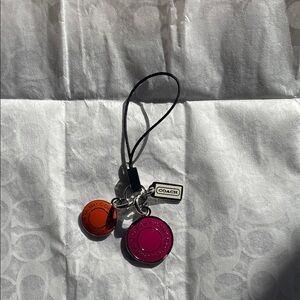 Coach Vibrant Pink and Orange Key Holder